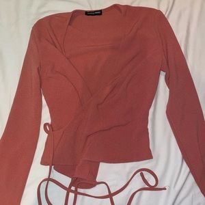 American Apparel Wrap Tie Long Sleeve